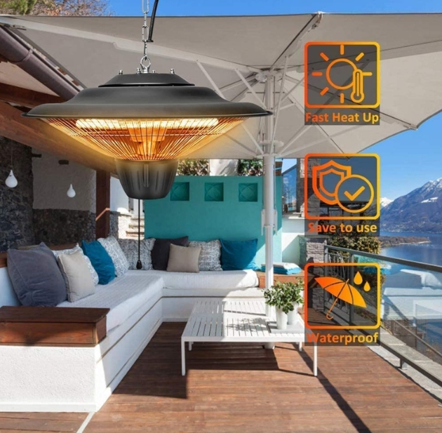 Wall mounted outdoor heater